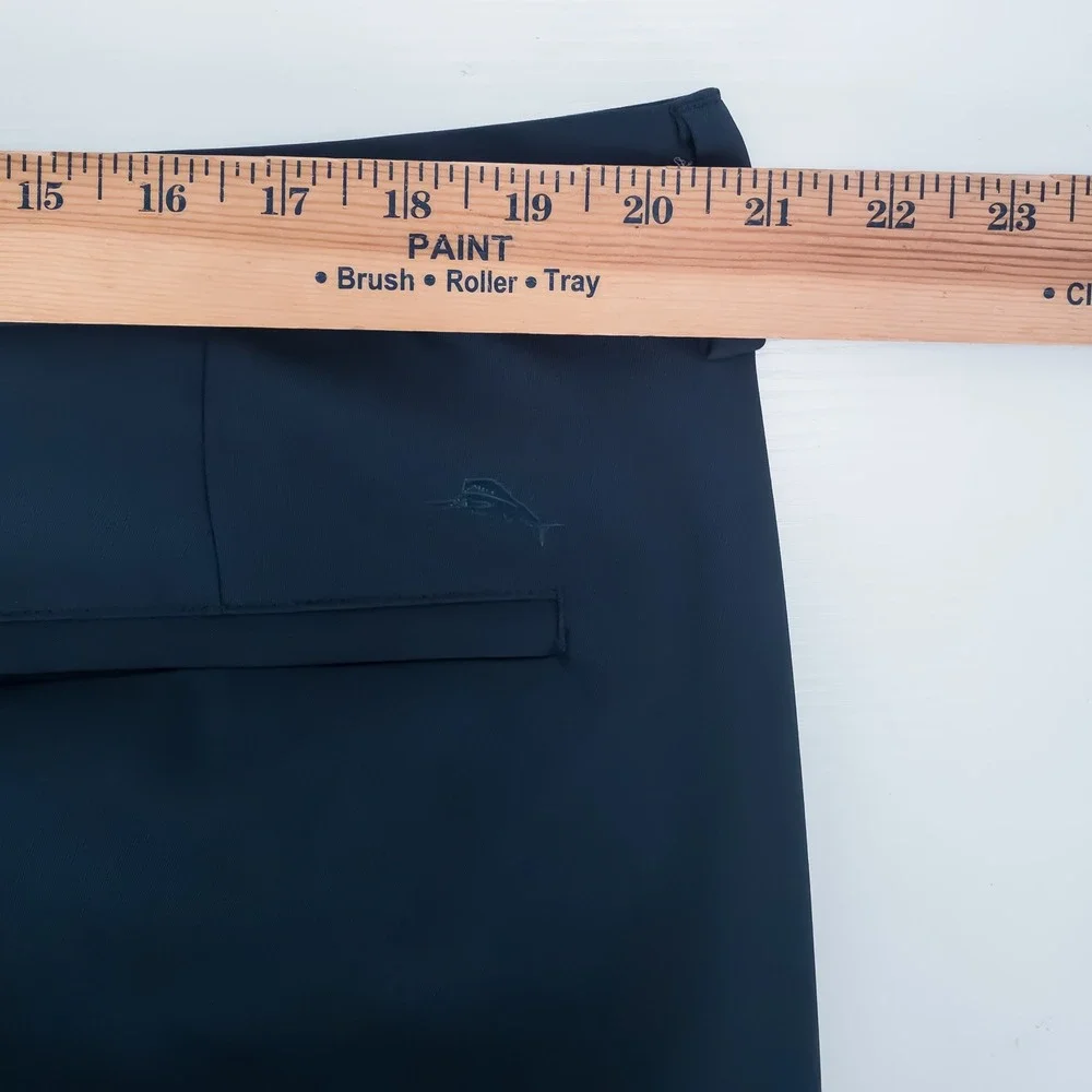 Tommy Bahama Performance Pants Mens 40x30 Navy Blue Boracay Stretch Polyester